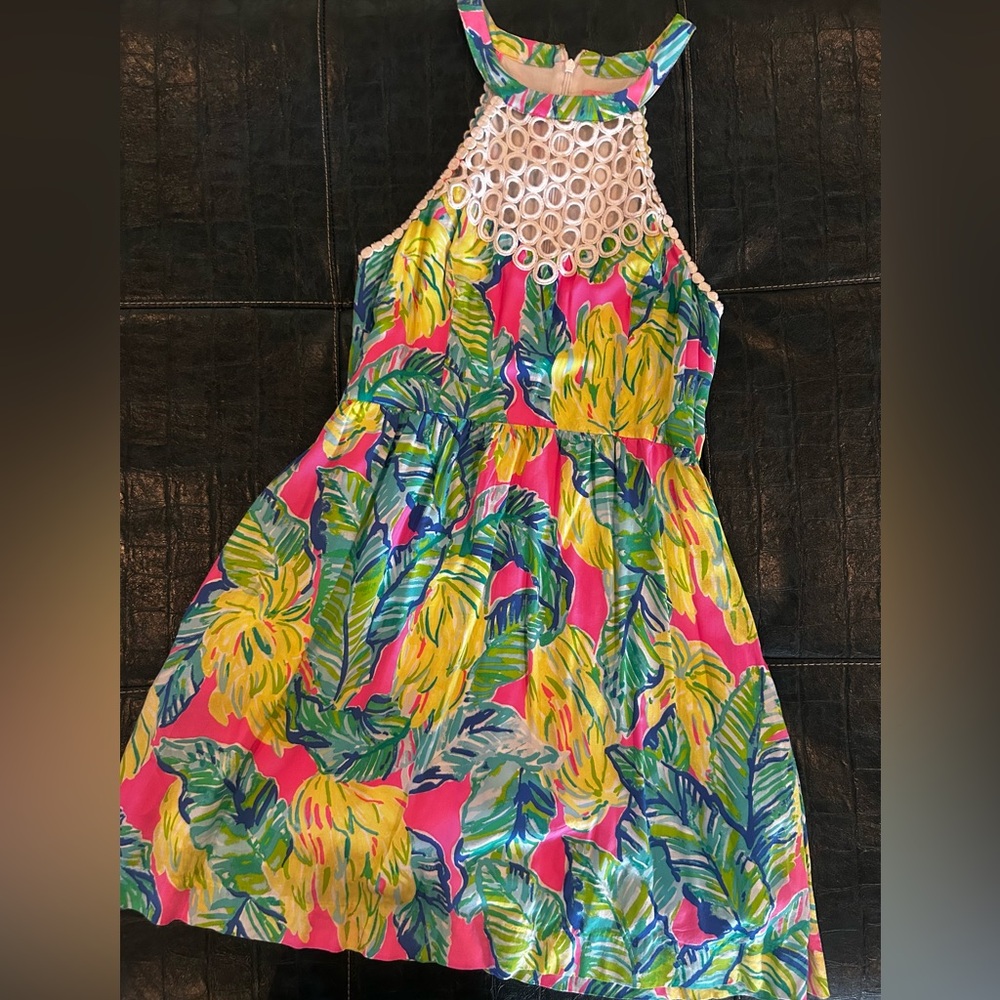 Lilly Pulitzer Cotton Dress with Lace Top